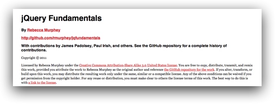 jQuery Fundamentals
